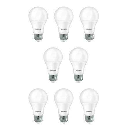 Bulbrite 9 Watt Frost A19 LED Light Bulbs with Medium (E26) Base, 3000K Soft White Light, 750 Lumens, 8PK 862714